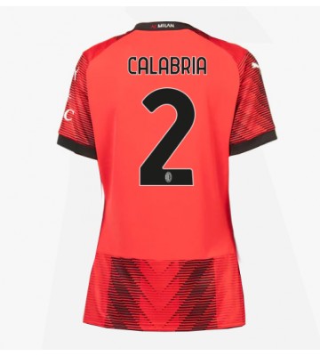 AC Milan Davide Calabria #2 Hemmatröja Kvinnor 2023-24 Kortärmad